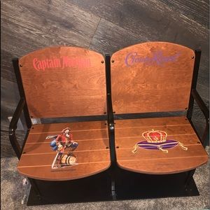 Captain Morgan x crown royal Wooden bench